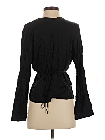 Vince. Long Sleeve Silk Top (view 2)