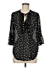 Lovestitch Polka Dots Black 3/4 Sleeve Blouse Size M - photo 1