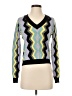 Minnie Rose Chevron-herringbone Green Pullover Sweater Size XS - photo 1