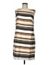 W by Worth Stripes Tan Casual Dress Size 6 - photo 1