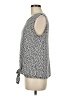 Adrianna Papell Silver Sleeveless Blouse Size M - photo 5