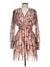 Aqua 100% Polyester Paisley Pink Cocktail Dress Size M - photo 1
