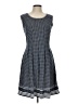 Max Studio Polka Dots Blue Casual Dress Size L - photo 1