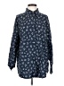 Babaton 100% Cotton Print Blue Long Sleeve Button-Down Shirt Size S - photo 1