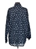 Babaton 100% Cotton Print Blue Long Sleeve Button-Down Shirt Size S - photo 2