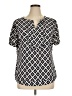 41Hawthorn Black Short Sleeve Blouse Size XL - photo 1