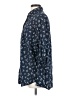 Babaton 100% Cotton Print Blue Long Sleeve Button-Down Shirt Size S - photo 5