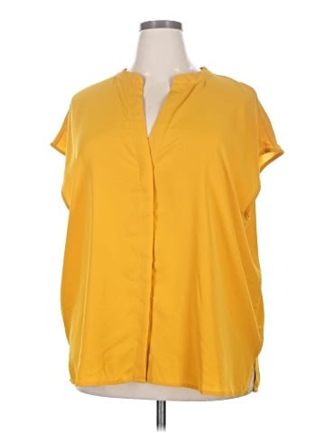 ELOQUII Short Sleeve Blouse (view 1)