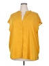 ELOQUII Yellow Short Sleeve Blouse Size 20 Plus - photo 1