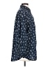 Babaton 100% Cotton Print Blue Long Sleeve Button-Down Shirt Size S - photo 4