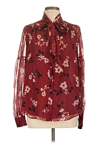 Kate Spade New York Long Sleeve Silk Top (view 1)