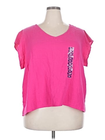 Three Dots Short Sleeve Top (view 1)