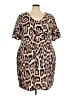 Ashley Stewart Animal Print Brown Casual Dress Size 26 - 28 Plus - photo 1