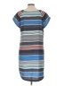 Merona Stripes Blue Casual Dress Size L - photo 2