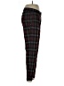 Hue Plaid Burgundy Casual Pants Size L - photo 4