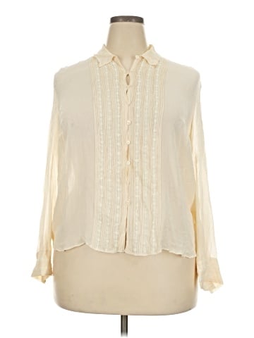Jones New York Long Sleeve Silk Top (view 1)