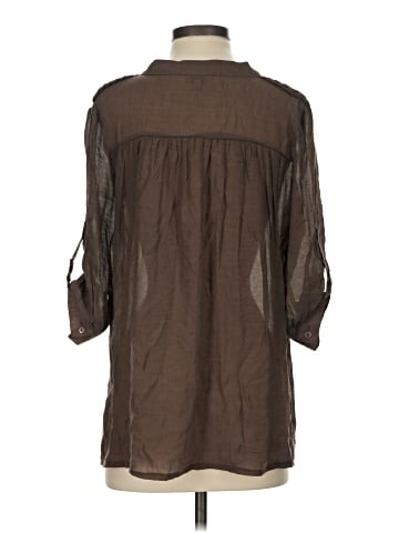 Too Mi 3/4 Sleeve Button-Down Shirt (view 2)
