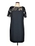 Ann Taylor 100% Polyester Gray Cocktail Dress Size 12 - photo 1