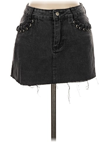 Honey Punch Denim Skirt (view 1)
