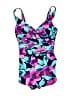 Miraclesuit Floral Purple One Piece Swimsuit Size 10 - photo 1