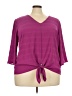 Investments Purple 3/4 Sleeve Top Size 3X - photo 1