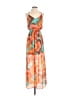 Judith March 100% Polyester Tropical Orange Casual Dress Size S - photo 1