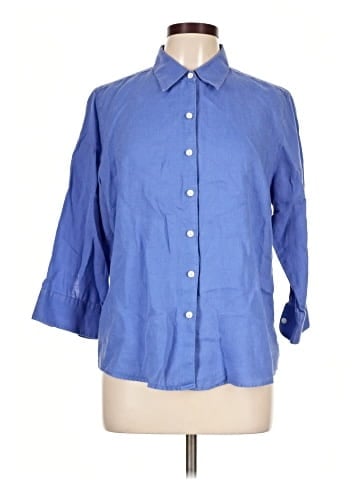 L.L.Bean 3/4 Sleeve Button-Down Shirt (view 1)