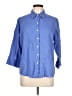L.L.Bean Blue 3/4 Sleeve Button-Down Shirt Size L - photo 1