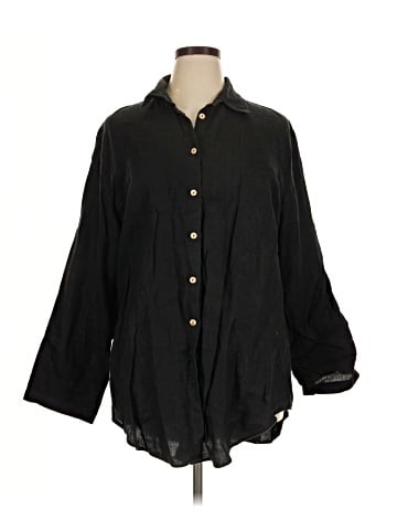 Soft Surroundings 3/4 Sleeve Button-Down Shirt (view 1)