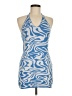 Cider Graphic Blue Cocktail Dress Size M - photo 1