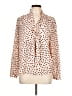 Jones & Co 100% Polyester Polka Dots Tan Long Sleeve Blouse Size L - photo 1