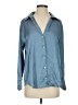 Zara Blue Long Sleeve Button-Down Shirt Size S - photo 1