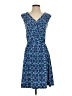 Coldwater Creek Print Blue Casual Dress Size 4 - photo 1