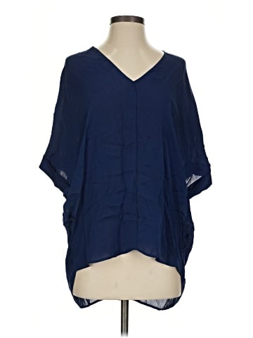 Vince. Short Sleeve Silk Top (view 1)