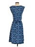 Coldwater Creek Print Blue Casual Dress Size 4 - photo 2