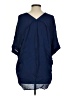 Vince. 100% Silk Blue Short Sleeve Silk Top Size S - photo 2