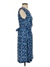 Coldwater Creek Print Blue Casual Dress Size 4 - photo 4