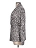 DKNY Animal Print Silver Long Sleeve Blouse Size L - photo 5