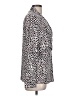 DKNY Animal Print Silver Long Sleeve Blouse Size L - photo 4