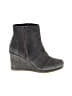 TOMS 100% Leather Blue Gray Ankle Boots Size 7 - photo 1