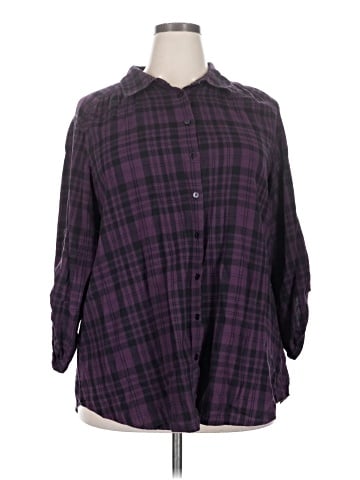 St. John's Bay 3/4 Sleeve Button-Down Shirt (view 1)