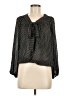 Max Studio 100% Polyester Black Long Sleeve Blouse Size M - photo 1