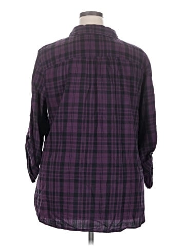 St. John's Bay 3/4 Sleeve Button-Down Shirt (view 2)