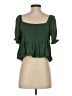 O'Neill 100% Viscose Green 3/4 Sleeve Blouse Size S - photo 2