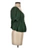 O'Neill 100% Viscose Green 3/4 Sleeve Blouse Size S - photo 4
