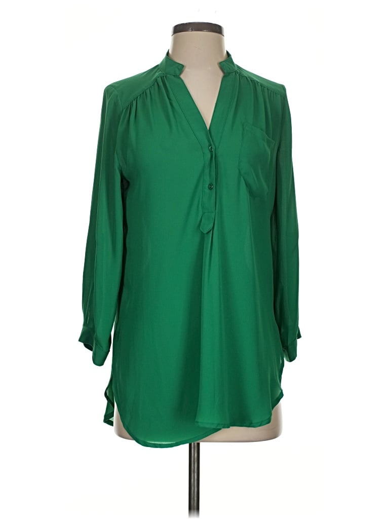 Pre-owned 41hawthorn Long Sleeve Blouse In Green