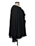 H&M 100% Polyester Black Long Sleeve Blouse Size L - photo 4