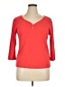 Rafaella Red 3/4 Sleeve T-Shirt Size XL - photo 1