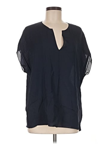 Vince. Short Sleeve Silk Top (view 1)