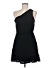 Blue Rain Solid Black Cocktail Dress Size M - photo 1